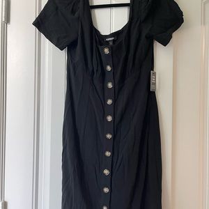 Black dress /new with tags /never worn/ functional buttons /